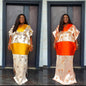 AFRICAN Royal Floral Satin Boubou
