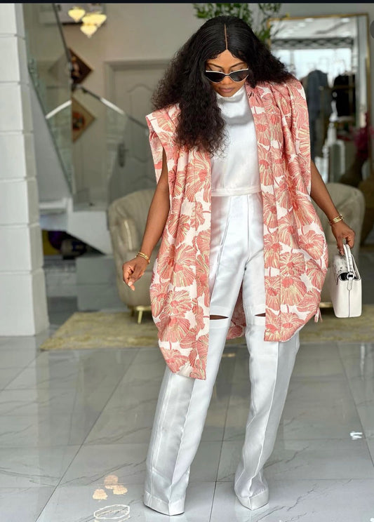 AFRICAN BROCADE Blossom Elegance Kimono Set