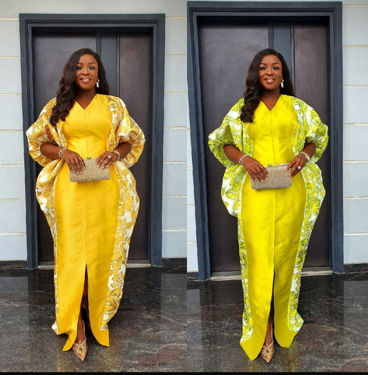 AFRICAN Radiant Bloom Boubou Gown
