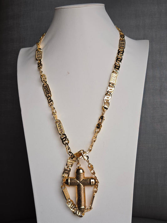 Divine Fortress Cross Necklace