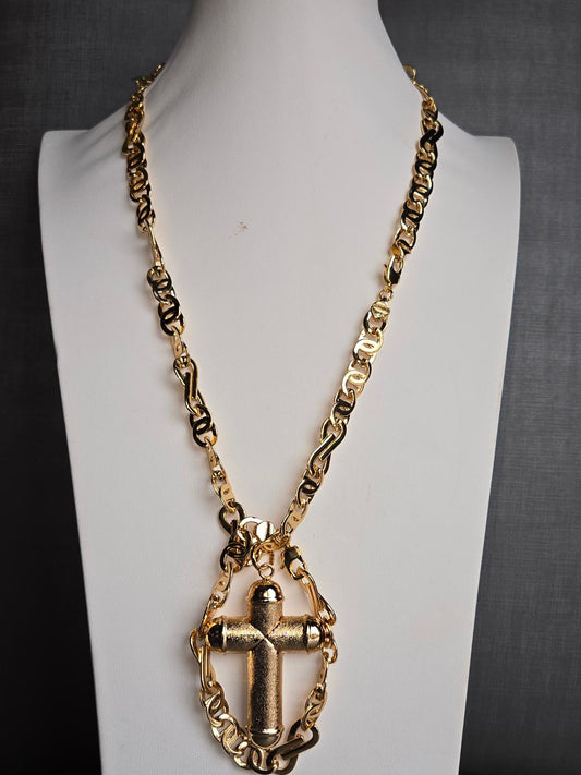 Bold Cross Pendant Necklace